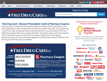 Tablet Screenshot of freedrugcard.us